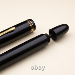 1940's NISHIO Urushi Ebonite Large Piston Filler Semi-Flex EF Nib Fountain Pen