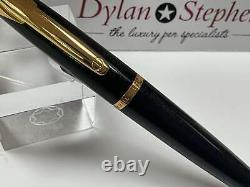 Alfred Dunhill AD 2000 black and gold fountain pen 18k Fine gold nib + box