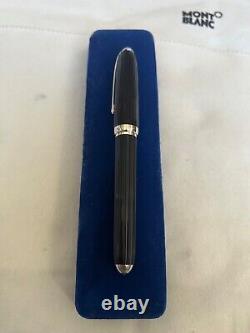 Cartier Black Composite Fountain Pen 18K M Nib-Exc. Condition