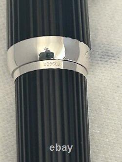 Cartier Black Composite Fountain Pen 18K M Nib-Exc. Condition