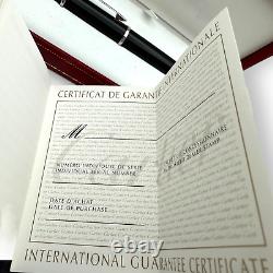 Cartier Diabolo Fountain Pen Black Platinum 18kt Gold Nib NEW