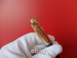 Cartier Exceptional DIAMONDS CAP Pasha Fountain Pen Complete Set Ultra Rare