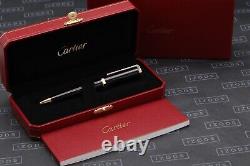 Cartier Santos-Dumont Black Red Gold Ballpoint Pen