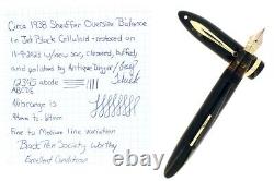 Circa 1938 Sheaffer Jet Black Oversize Balance Fountain Pen Restored