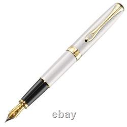 Diplomat Excellence A2 Pearl White Gold Fountain Pen Fine