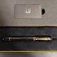 Dunhill Fountain Pen Sidecar Black Gold Nib 18k In Box