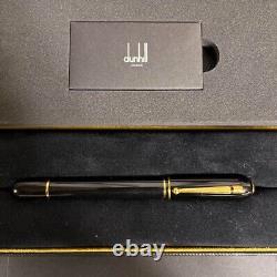 Dunhill Fountain Pen Sidecar Black Gold Nib 18K in Box