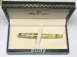 MONTEGRAPPA 1912 Fountain pen In Marble Resin And Silver Finish. 18ct Gold Nib