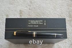 Mont Blanc Meisterstuck Fountain Pen Black Snowtop 75th Anniversary Boxed