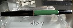 Montegrappa Pen Fountain Pen Alm Green Black IN Plunger Works Vintage