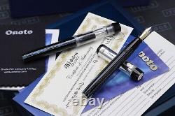 Onoto Black Blue Websters Silver LE Fountain / Rollerball Pen Set UNUSED