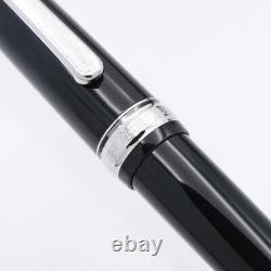 PLATINUM Fountain pen #3776 CENTURY rhodium-finish black diamond extra-fine type