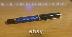 Pelikan Souveran M600 Fountain Pen Blue Black Stripe Gold F