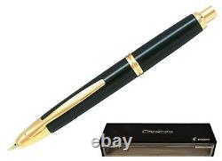 Pilot Capless Gold Trim Fountain Pen (medium) Black