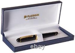 Platinum #3776 Century Fountain Pen Black in Black Music Nib PNBM-20000#1-6