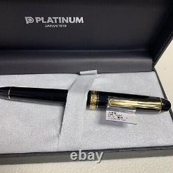 Platinum Japanese #3776Century Fountain Pen Good Trim F/Black 14KGold 0.28-34mm