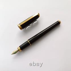 ST DuPont Olympio Gold Plated & Black Lacquer Fountain pen