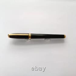 ST DuPont Olympio Gold Plated & Black Lacquer Fountain pen