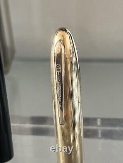Stilnova Pen Fountain Pen Plunger Black Hood Golden, Marking Vintage