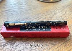 Swan leverless L 205/47 black and gold mosaic fountain pen