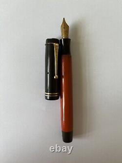 Vintage Orange Parker Duofold Fountain Pen LARGE 5 1/2 Genuine