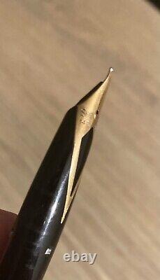 Vintage SHEAFFER Black Imperial FOUNTAIN PEN 14ct Gold Nib Authentic Writing