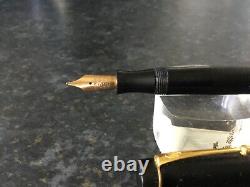 Vintage Stunning Mentmore Auto Flow Fountain Pen Black Chased Rubber