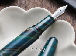 Wancher Dream Fountain Pen TRUE EBONITE MARBLE GREEN, Calligraphy Pen