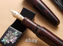 Wancher Dream Fountain Pen TRUE EBONITE MARBLE RED, Calligraphy Pen