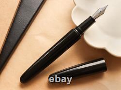 Wancher Dream Fountain Pen TRUE EBONITE SILK BLACK, Calligraphy Pen