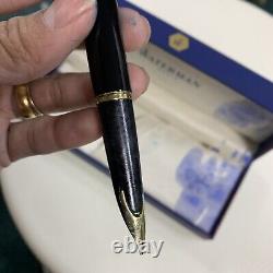 Waterman CARÈNE Black Sea Fountain Pen 18K Gold Nib Cased