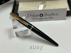 Stylo-plume Alfred Dunhill AD 2000 noir et or avec plume en or fin 18 carats + boîte