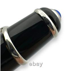 Stylo plume Cartier Diabolo noir en platine avec pointe en or 18 carats NEUF