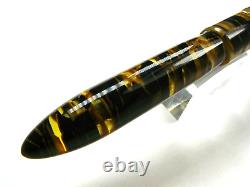 Stylo-plume Oldwin Classic en celluloïd noir Lucens vintage d'Omas avec plume en or 18 carats