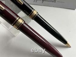 Stylo-plume Omas 555S bourgogne et ensemble de stylo à bille noir, pointe fine en or 14K