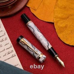 Stylo-plume Parker Duofold Black and Pearl Centennial NIB F 18K