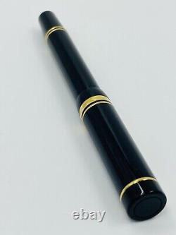 Stylo-plume Parker Duofold Centennial noir avec plume moyenne en or 18 carats