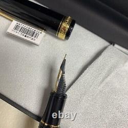 Stylo plume Platinum japonais #3776Century, bonne finition, noir, pointe F/14K or 0.28-34mm.