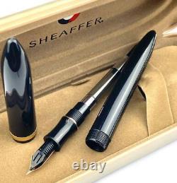 Stylo-plume Sheaffer Balance II noir avec finitions GT, plume 14 carats, taille moyenne, États-Unis années 1990