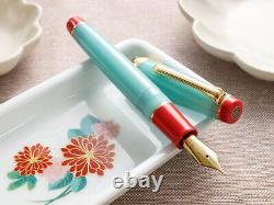 Stylo-plume WANCHER × SAILOR IMARI sur assiette en porcelaine japonaise 21K F ÉDITION LIMITÉE