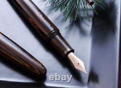 Stylo-plume Wancher Dream Fountain Pen TRUE EBONITE MARBLE BROWN, stylo de calligraphie