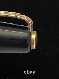 Stylo-plume noir Waterman 877 Taperite, plume en or 14 carats, années 1940, boîte, restauré