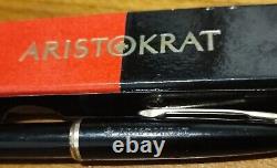 Stylo-plume rare noir vintage Aristokrat Allemagne
